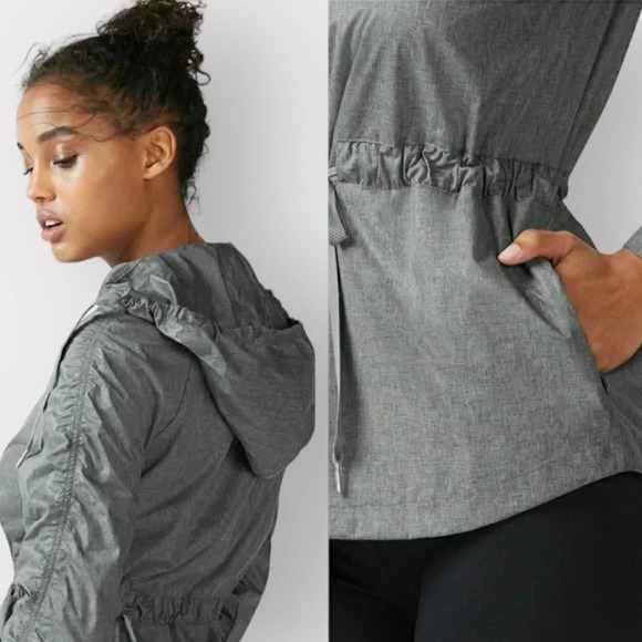 Fabletics Danielle Tie Waist Quarter Zip Jacket Size Medium - Picture 4 of 10